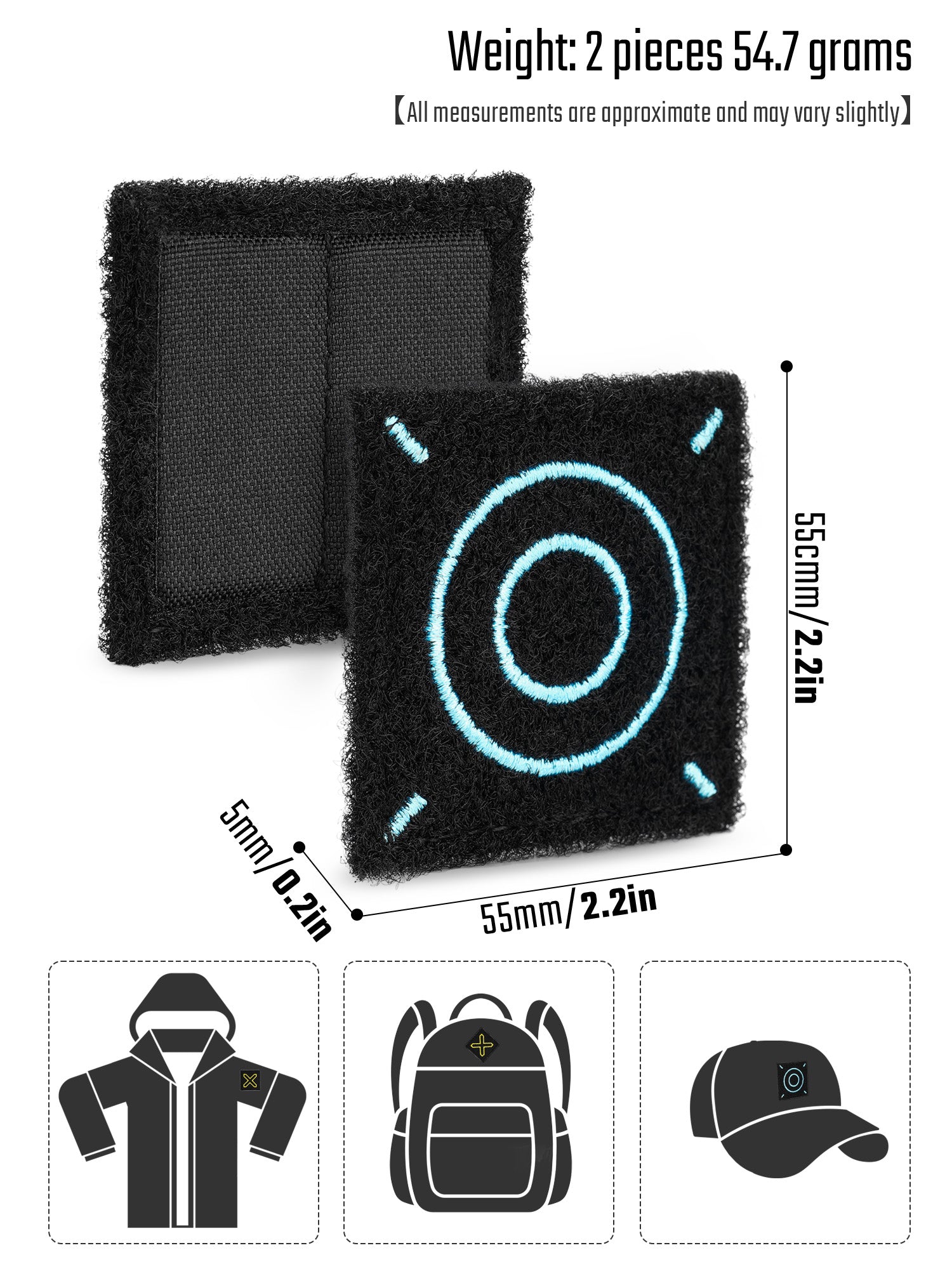 BG11 Removable Magnetic Loop Patches